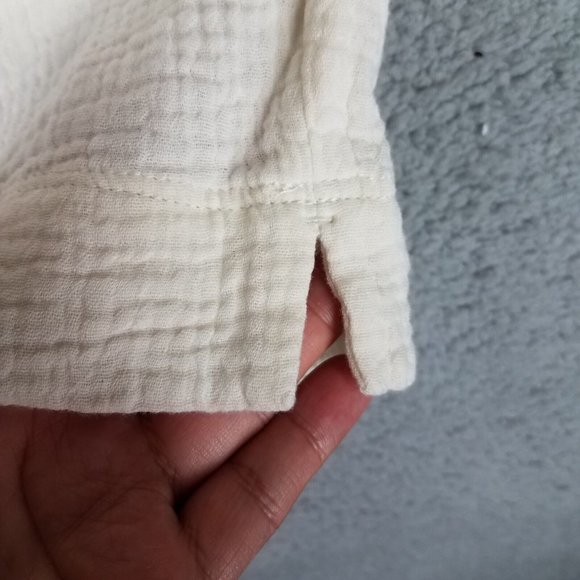 NEW Soft Surroundings Women's 1X Pants Crop Gauze Beach Pull On Casual Ivory - Picture 8 of 16